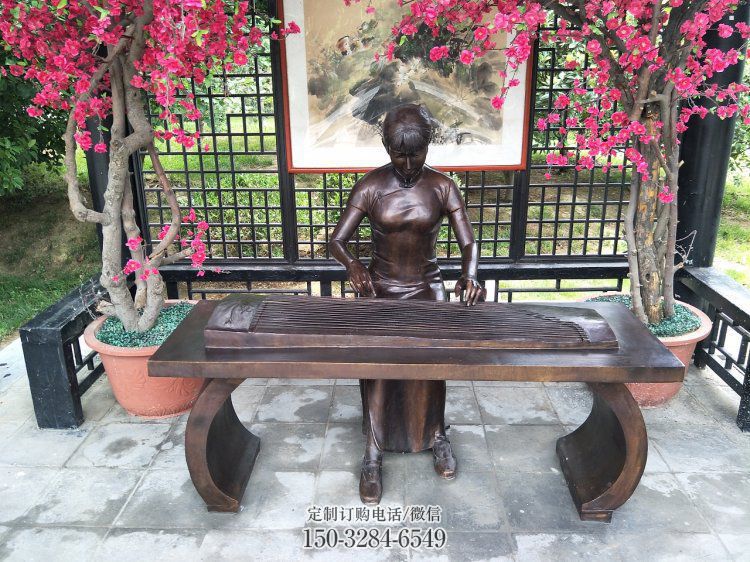 城关弹古筝雕塑厂家,景观概念,民俗人物雕塑通用 城关弹古筝雕塑厂家,景观概念,民俗人物雕塑通用